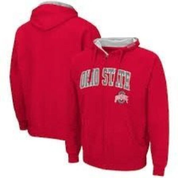 Colosseum Mens Ohio Buckeyes Full Zip Hoodie Sz XL - Picture 1 of 8
